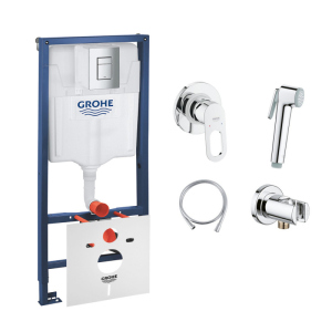 Комплект Grohe инсталляция Rapid SL 38772001 + набор для гигиенического душа со смесителем BauLoop 111042 лучшая модель в Ивано-Франковске