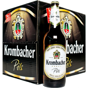 Упаковка пива Krombacher Pils світле фільтроване 4.8% 0.66 л х 12 шт (4008287058642) надійний