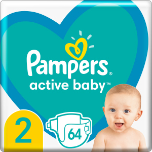 Подгузники Pampers Active Baby Размер 2 (4-8 кг) 64 шт (8006540045428)