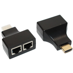 Адаптер Voltronic HDMI-2хRJ-45 Black (YT-SCPE HDMI/2P-30m720P/08516) краща модель в Івано-Франківську