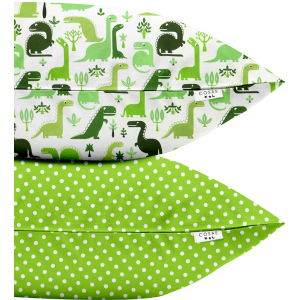 Набір наволочок Cosas Set Pillow Dino Dots Green 50х70 2 шт (4822052023662) ТОП в Івано-Франківську