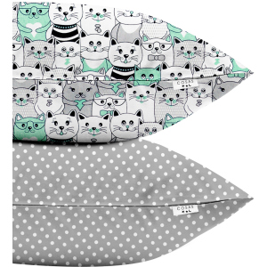 Набір наволочок Cosas Set Pillow Cats Gray Dots Grey 50х70 2 шт (4822052023709) в Івано-Франківську