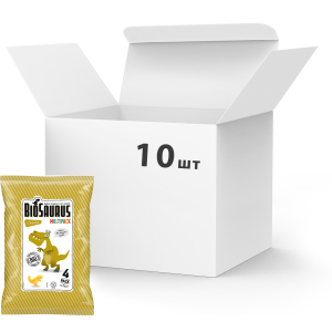 Упаковка снеків кукурудзяних McLloyd`s Динозаврики органічних з сиром 60 г х 10 шт (8588000526956) надійний