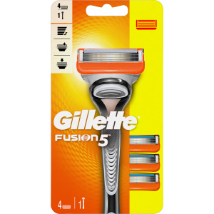 Станок для бритья мужской (Бритва) Gillette Fusion5 с 4 сменными картриджами (7702018556274)