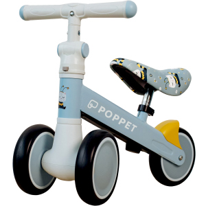 Дитячий триколісний беговел-каталка з безшумними колесами POPPET Кіт Бджілка Хані Весняно-Блакитний (PP-1605B) краща модель в Івано-Франківську