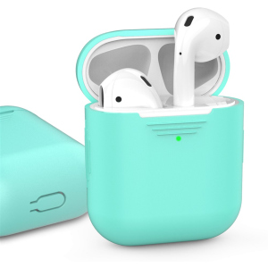 Класичний Силіконовий чохол AhaStyle для Apple AirPods Mint green (AHA-01020-MGR) краща модель в Івано-Франківську