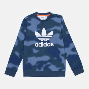 хороша модель Світшот дитячий Adidas Crew GN4130 146 см Creblu/Multco/White (4064044907875)