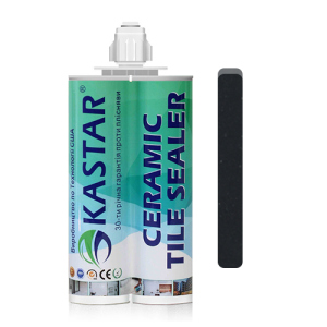 Двокомпонентна епоксидна фуга затірка Kastar Ceramic Tile Sealant Black Pearl/Чорний, 400мл. краща модель в Івано-Франківську