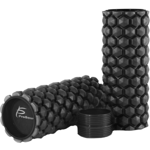 Ролик масажний профільований ProSource 2-в-1 HEXA Massage Roller 61/30 x 12.7 см Чорний (ps-2160-hex-lmr-black) в Івано-Франківську