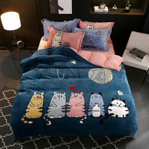 Пододеяльник MirSon Бязь Premium 17-0492 Furry cats 143 x 210 см (2200003469455) в Ивано-Франковске