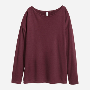 Жіночий лонгслів H&M 4383336-ACXF L Сливовий (DD3000003124533) краща модель в Івано-Франківську