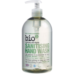 Жидкое дезинфицирующее мыло Bio-D Sanitising Hand Wash Rosemary & Thyme с эфирным маслом 500 мл (5034938200107) в Ивано-Франковске