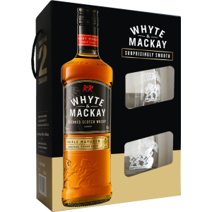 Віскі Whyte&Mackay 0.7 л 40% + 2 келихи (4820196540076) краща модель в Івано-Франківську