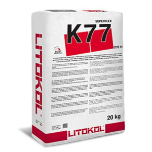 Клей на цементній основі Litokol SUPERFLEX K77 20кг (K77G0020) Сірий в Івано-Франківську