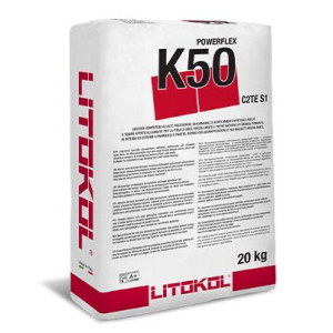 Клей на цементній основі Litokol POWERFLEX K50 20кг (K50G0020) Сірий ТОП в Івано-Франківську