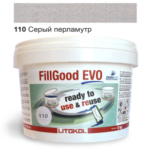 хороша модель Поліуретанова затирка Litokol FillGood EVO 110 (Сірий перламутр) 5кг.