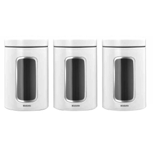 Набор емкостей для хранения Brabantia Window Canister белый 1.4 л х 3 шт (306082) надежный