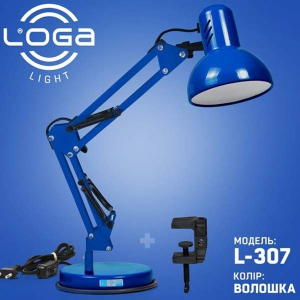 Настольная лампа-пантограф LOGA light L-302 синяя (Василёк) Е27 ТОП в Ивано-Франковске