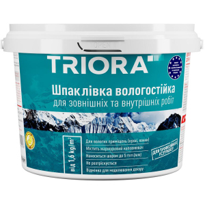 Шпаклівка вологостійка TRIORA Акрилова 8 кг Біла (4823048024489) в Івано-Франківську
