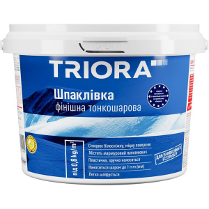 Шпаклівка фінішна TRIORA Тонкошарова 5 кг Біла (4823048021969) краща модель в Івано-Франківську
