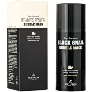 Маска The Skin House киснева з равликом та деревним вугіллям Black Snail Bubble Mask 100 мл (8809080823217) краща модель в Івано-Франківську