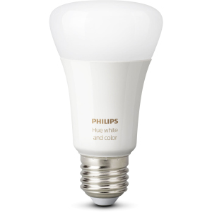 Розумна лампа Philips Hue Single Bulb E27, 9W(60Вт), 2000K-6500K, Color, Bluetooth, димована (929002216824) краща модель в Івано-Франківську