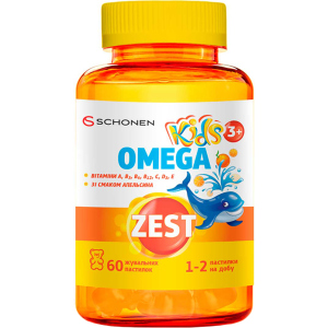 Зест ZEST Kids Omega Вітаміни №60 жувальних платівок (000001226) ТОП в Івано-Франківську