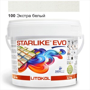 Эпоксидная затирка Litokol Starlike EVO 100 Экстра белая 2,5кг рейтинг