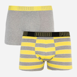 хороша модель Набір трусів Puma Yd Bold Stripe Boxer 2P 501001001-020 2 шт L Сірий з жовтим (8718824805023)