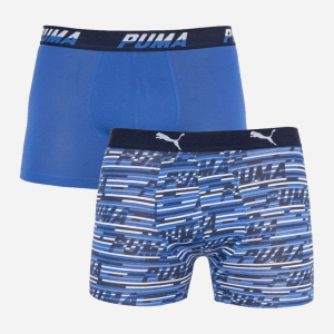 Набір трусів Puma Logo Aop Boxer 2P 501003001-010 2 шт L Синій з білим (8718824805306) ТОП в Івано-Франківську