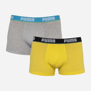 Набор трусов Puma Basic Trunk 2P 521025001-006 2 шт S Серый с желтым (8718824807102) ТОП в Ивано-Франковске