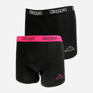 Трусы-шорты Kappa Boxers 2-Pack 304JB30-979 S 2 шт Black/Fuchsia (8002390431787) лучшая модель в Ивано-Франковске