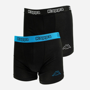 Трусы-шорты Kappa Boxers 2-Pack 304JB30-986 M 2 шт Black/Blue Sea (8002390511069)