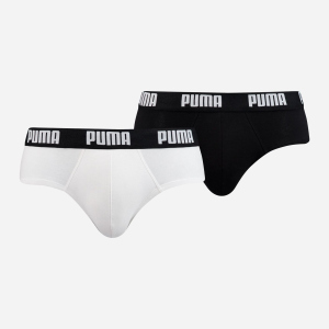 Трусы-слип Puma Basic Brief 2P 88910008 XL 2 пары White Black (8718824610467) лучшая модель в Ивано-Франковске