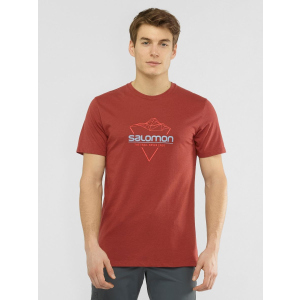 Футболка Salomon Blend Logo Tee M LC1408500 S Коричнева (0193128345792) в Івано-Франківську