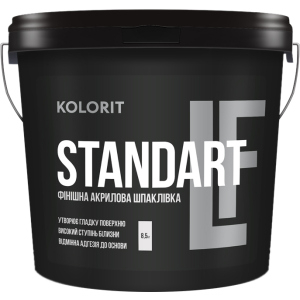 Адгезійна фінішна шпаклівка Kolorit Standart LF 8.5 кг Біла (4823046205651) надійний