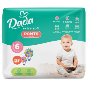 Трусики-підгузки Dada Extra Soft 6 XL 15+ кг 28 шт (4820174980696) краща модель в Івано-Франківську