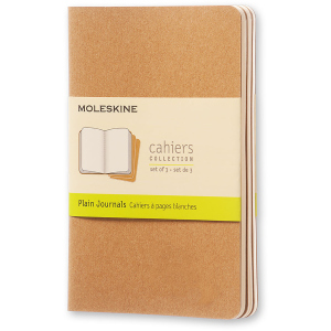 Набір записних книжок Moleskine Cahier 9 x 14 см 3 шт по 64 сторінки без лінівки Бежевий (9788883704949)