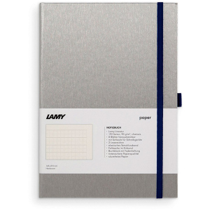 Записная книга Lamy A5 192 страницы в линейку Хром и Синяя (4014519721048)