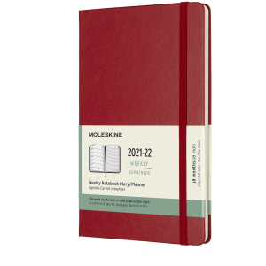 купить Еженедельник Moleskine 2021-2022 13 х 21 см 208 страниц Красный (8056420856255)