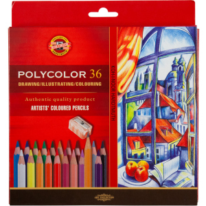 Художественные карандаши Koh-i-Noor Polycolor 36 цветов картонная упаковка (3835) ТОП в Ивано-Франковске