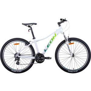 Велосипед Leon HT-LADY AM 26" 17.5" 2021 Бело-синий с салатным (OPS-LN-26-067) ТОП в Ивано-Франковске