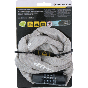 купить Велосипедный замок Dunlop кодовый 1200 мм Серый (871125218090-4 grey)