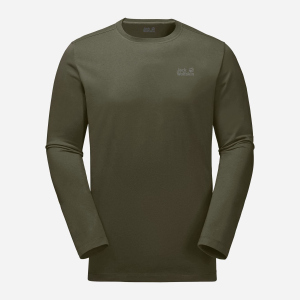 Жіночий лонгслів Jack Wolfskin Essential Longsleeve Men 1806041-4144 S Сіро-зелений (4060477957401)