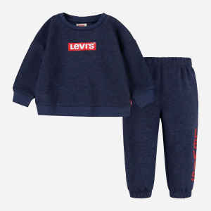 Спортивний костюм дитячий Levi's Lvb Knit Crew Jogger Set 6ED649-B5S 86 см Синій (3665115442229) рейтинг