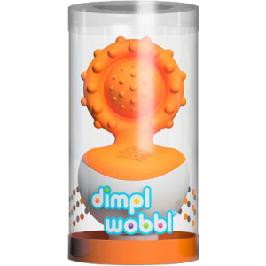 Прорізувач-неваляшка Fat Brain Toys dimpl wobl помаранчевий (F2172ML) (811802024442) краща модель в Івано-Франківську