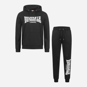 Спортивний костюм Lonsdale Cloudy 117199-1500 XXL Black/White (4251522375138) краща модель в Івано-Франківську