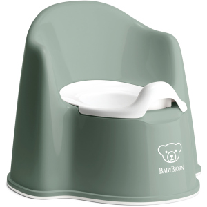 Горшок-кресло BabyBjorn Potty Chair Темно-зеленый/Белый (55268) лучшая модель в Ивано-Франковске