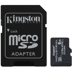 Kingston microSDHC 8GB Industrial Class 10 UHS-I V30 A1 + SD-адаптер (SDCIT2/8GB)