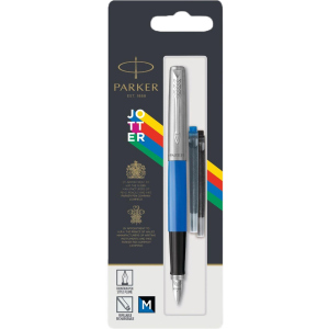 Ручка перьевая Parker Jotter 17 Plastic Blue CT FP M блистер (15 116) лучшая модель в Ивано-Франковске